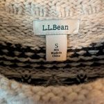 L.L. Bean Cream and Black Patterned Sweater Silver Photo 3