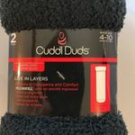 Cuddl Duds  2 Pair Black & White Sherpa Lined Critter Socks NEW 4-10 Photo 2