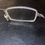 Dolce & Gabbana Wire Rim Eyeglasses Silver Rectangle White Zipper Case Photo 3