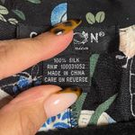 Citron Santa Monica Silk Oriental Japanese button up top 100%silk size 1X Black Photo 4