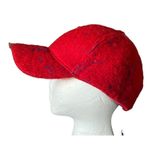 Pia Rossini Hat Cap Snap Back Red Wool Galway Cap Dot Pattern Womens Adjustable Photo 0