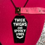 Handmade Thick Thighs and Spooky Vibes Necklace Gothic Jewelry Halloween witchy emo goth Photo 2