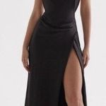House Of CB NWOT  Zanab Black Thigh Slit Open Back Maxi Dress sz S Photo 0