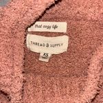 Thread & Supply pink and Cream Striped Mock neck sweater cozy snuggle warm Brown Size XS Photo 3