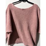 Maurice's Women Pink Waffle Knit Dolman Sleeve Boat Neck Sweater Photo 3