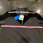 Adidas Velvet Vibes Maxi Shirt Dress Split Hem Black Size Medium NWT Photo 9