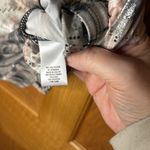 Dress Barn  Blouse Silver Black Faux Wrap V-Neck, Large NWT Photo 2