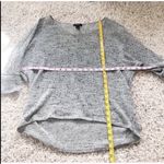 Alfani π high low lightweight 3/4 sleeve scoop neck gray sweater Photo 3