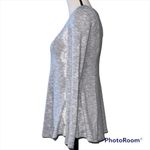 belle du jour  XS womens gray long sleeve knit top lace side cross cross back Photo 1