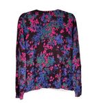 Talbots S1  Floral‎ Print Cardigan Sweater Button Front Cotton Blend Small Photo 6