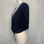 Free People Cleo Draped Wrap Bodysuit in Black Size US XS Photo 3