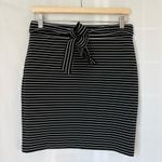 Loft Striped Black and White stripe tie waist pencil skirt small petite Photo 1