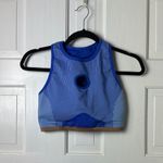 Fabletics Seamless Fusion Low Impact Bra Blue/Gold Photo 3