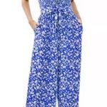 Olivaceous Pink Patterned Rayon Strapless tube top style Jumpsuit size medium Photo 1