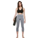 Lululemon Reveal Crop Zen Expression Solar Grey Leggings Size 4 Photo 3