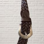 Brighton Brown Leather Braided Strap Hobo Bag Bali Collection Silver Heart Photo 6