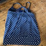 Lands' End  blue & white polka dot 6 vacationcore tankini top Photo 1