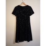 Talbots RSVP by Black Velvet Sequin Dress Size 4P Party Cocktail Dinner Holiday Photo 5