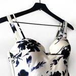 Athleta Aqualuxe Print Square Plunge Tankini Women’s Size S Floral Photo 1