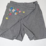 Westbound Vintage 90s Floral Embroidered Gingham Skirt Skort Photo 3