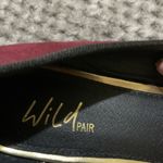 Wild Pair Burgundy flats with gold & black trim Photo 5