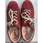 Womans Born Fashion Sneakers 6.5 M Maroon Lace Up Zip Accent Red Photo 4