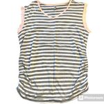 Belly by Design Womens Maternity T Shirt Top Striped Gray White Pink Ruched XL Size undefined Photo 0