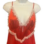 Y2K Escante Women Lace Babydoll Lingerie 3X Red Sheer Flirty Romantic Intimates‎ Photo 3