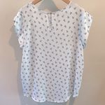 Alice Blue  XXL Baby Blue Microfloral Botanical Print Blouse Top Photo 9