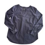 Talbots  dress navy blue blouse size L Photo 0