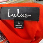Lulus Red Halter Mini Dress Womens L Beachy Festival Summer Casual Strappy Boho Size L Photo 7