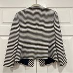 Ann Taylor Navy Stripe Cotton Blend Lined Blazer Jacket Womens Size 6 Photo 1