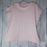ZARA  soft pale Pink Boxy Relaxed T-shirt with Short Sleeves Photo 0