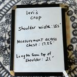 Levi's Levi’s Tee Crop Top Cotton White Shirt Small Photo 4