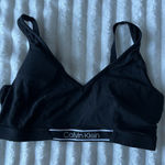 Calvin Klein Black V-Neck Bralette Photo 0