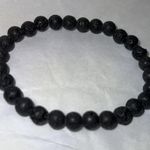 Lava Stone Aromatherapy Bracelet Black Photo 1