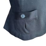 Loft Ann Taylor  short black long sleeve collared single breasted coat women's 8 Photo 8