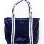 PINK - Victoria's Secret NWT Victoria's Secret Tote Bag Womens Size OS Navy Blue Ribbed Soft Velour Cozy Photo 0