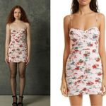 NWT Sau Lee Floral Cherry Mini Ruched Dress Pink Size 6 Photo 9
