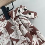 Urban Outfitters Skirt Size Large Tropical Leaf Coastal Mini Size Buckle Brown Photo 4