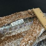 Striped Knit Sweater Crewneck Pullover Brown Beige Multicolor Medium Photo 4