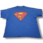 Hanes Rare Vintage Shirt Size XL DC Comics Superman Backwards Logo Graphic Print T-Shirt Unisex T-Shirt Photo 0
