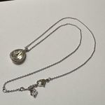 Swavorski Swarovski (Swan Signed) Crystal Teardrop Silver Tone Necklace Photo 0