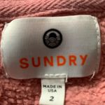 Sundry Merci Sweatshirt Raglan Sleeve Cropped Frayed Hem S Photo 4