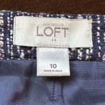 Loft Navy Multicolor Tweed Straight Pencil Mini Work ware Skirt ,Lined Sz 10 Photo 8