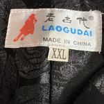 Laogudai Womens Blouse Top Chinese Traditional Satin Shirt Black Floral XXL Size M Photo 6