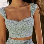 Reformation Clyde Linen Top in Agave Photo 0