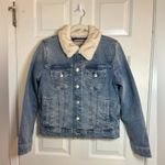 True Religion SHERPA COLLAR TRUCKER DENIM JACKET Size Medium Photo 2