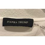 Ivanka Trump White Round Neck Plait Short Sleeve Blouse Photo 1