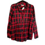 beach lunch lounge NWT plaid peplum button down Photo 2